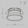Okrągła Oprawa Wpuszczana Do Łazienki Downlight Okno Maytoni DL055-18W3-4-6K-W