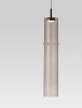 Minimalistyczna lampa wisząca LED szklana tuba kolor mokka uniwersalna klasyczna SARTANO LE45162 Luces Exclusivas