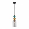 Designerska Lampa Wisząca Szklana Dymiony Klosz BUSCO PND-30263-1C-BRO-SG ITALUX