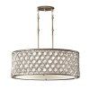 Kryształowa Lampa wisząca Feiss Lucia FE-LUCIA-P-A lampa salonowa, do sypialni/ Oksydowany srebrny Glamour
