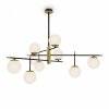 NOWOCZESNA MOLEKULARNA LAMPA WISZĄCA MAYTONI NOSTALGIA MOD048PL-09G CZARNA-ZŁOTA BIAŁE KULE DO SALONU