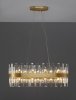 Kryształowa Lampa Wisząca Żyrandol Glamour w Kolorze Złotym LUCES ESCLUSIVAS CHOLULA LE42909
