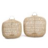 Rattanowa Lampa Wisząco Stojąca w Stylu Boho Naturalna BATU BAYU048N-L BAZAR BIZAR