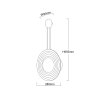 Designerski nowoczesny kinkiet w stylu art deco szklany klosz BELL LED CCT LP-1702/1W TR Light Prestige