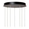 Nowoczesna uniwersalna lampa wisząca 7-płomienna LED szklany klosz owalna złota ściemnialna minimalistyczna BERLIANE 00430/28/60 Lucide