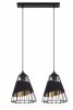 Lampa wisząca Druciana abażur Czarno-Złota Sigma Deni 2 40538
