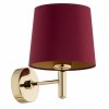 Aksamitny czerwony abażur kinkiet w czerwieni lampa ścienna lampka nocna kwintesencja elegancji i stylu PONTE PLUS 8311 Argon