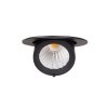 Oprawa wpuszczana w sufit LED minimalistyczna klasyczna okrągła czarna aluminiowa regulowana Rubio H0133 MAXLIGHT 