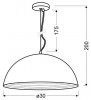 Chromowana lampa wisząca nad stół w stylu loft z szerokim kloszem DORADA 31-26361 Candellux