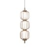 Złota lampa wisząca nowoczesna Pedro Italux PND-34405-3V-HBR
