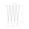 Nowoczesna lampa wisząca białe/złote tuby MORE TONE IV 7816 Nowodvorski Lighting