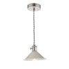 Chrom Lampa Wisząca Vintage Zielony Klosz HADANO HAD0161-06 DAR LIGHTING