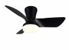 Nowoczesna lampa sufitowa z wiatrakiem LED czarna klasyczna minimalistyczna ściemnialna na pilota RANDERS R64412132 Rl