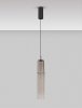 Minimalistyczna lampa wisząca LED szklana tuba kolor mokka uniwersalna klasyczna SARTANO LE45162 Luces Exclusivas