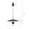 Nowoczesna czarna lampa wisząca ozdobna LED CCT metalowa industrialna minimalistyczna UFO M LP-0408/1P M BK LIGHT PRESTIGE