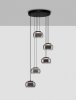 Szklana lampa wisząca przydymiony szary klosz HUARMEY LE44844 Luces Exlusivas