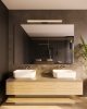 Nowoczesny Kinkiet Ścienny Szklany LED Czarne Elementy FAYETTE W0367 MAXLIGHT