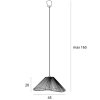 Lampa Wisząca Boho Pleciony Klosz AMALFI P0577 MAXLIGHT