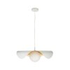 Lampa wisząca ozdobna aluminiowa biała industrialna designerska elegancka mleczny szklany klosz ENZO ST-F22020601-D40 white Step Into Design