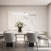 Efektowna lampa wisząca z ryflowanego transparentnego szkła tuba 80 cm złote elementy z mosiądzu LED HAMPTON 8627 Argon