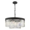 Czarny Żyrandol Kryształowy Nowoczesny CELEUS CEL0622 DAR LIGHTING