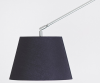 LAMPA SUFITOWA Z WYSIĘGNIKIEM KOLOR SATYNA NIKIEL CZARNY KLOSZ ABAŻUR 30CM AZZARDO ADAM S PENDANT AZ1841+AZ2586 