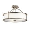 Lampa wisząca półplafon Emory 3 źródła światła klasyczny pewter uniwersalna metal i szkło KL-EMORY-P-S-CLP KICHLER