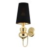 Czarny kinkiet lampa ścienna abażurowa aluminiowa designerska klasyczna elegancka QUEEN MB-8046-18 black gold Step Into Design