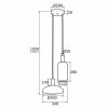 Elegancka szklana lampa wisząca na okrągłej podsufitce 2 klosze dwa różne kształty mleczne szkło złote dodatki SAGUNTO 896 Argon