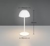 Lampka stołowa nocna LED biała półokrągła designerska nowoczesna ściemnialna do pokoju dziecięcego ORTIZ IP44 R55601131 Rl