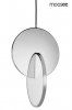 Srebrna lampa wisząca w kolorze chromowanym DISCO Moosee King Home MSE010100369 jadalniana nad wyspę