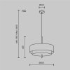 Lampa wisząca klasyczna minimalistyczna owalna metal czarno-biała do salonu sypialni BERGAMO MAYTONI MOD613PL-05W