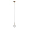 Złota lampa wisząca akrylowa kula przeźroczysta Padri PND-40827-1-HBR-CL Light Prestige
