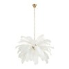  Dekoracyjna nowoczesna biała lampa wisząca pióra 6 źródeł światła designerska boho kula EMU ST-DN127 white Step Into Design