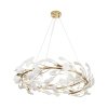 Dekoracyjna nowoczesna biała lampa wisząca ceramiczne listki 8 źródeł światła okrągła designerska boho BOTANIKA XY080P-80 Step Into Design