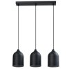 Prosta elegancka lampa wisząca metalowa loftowa minimalistyczna NILO LP-0110/3L BK LIGHT PRESTIGE