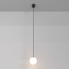 Minimalistyczna elegancka lampa wisząca LED kula czarno-biała regulacja wysokości LUNA MAYTONI P039PL-5W3K-10-B