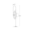 Dekoracyjny nowoczesny kinkiet w stylu art deco szklany bursztynowy klosz PLATO LED CCT LP-0301/1W AM Light Prestige