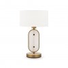 Złota Lampa Nocna Glamour MAYTONI MARMO MOD099TL-01G Marmurowa Lampa Stołowa w Sylu Art Deco