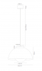 Lampa wisząca drewniana styl skandynawski szklany klosz TRE 8634 Argon 