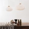 Szklana lampa wisząca mosiądz Plisse sp1 d45 Ideal Lux 285191 nad stół wyspę jadalniana