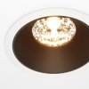 Lampa wpuszczana w sufit minimalistyczna aluminium biało-czarna okrągła Alfa LED MAYTONI DL043-01-15W2.7K-RD-WB-DE