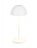 Lampka stołowa nocna LED biała półokrągła designerska nowoczesna ściemnialna do pokoju dziecięcego ORTIZ IP44 R55601131 Rl