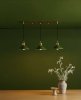 Mosiądzowana Lampa Wisząca Vintage Zielone Klosze HADANO HAD3640-07 DAR LIGHTING