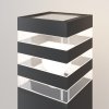 Lampa stojąca ogrodowa zewnętrzna słupek nowoczesna aluminiowa czarna prostokąt Unter den Linden MAYTONI O578FL-01B