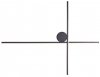 Nowoczesny kinkiet dekoracyjny linia LED czarny IP44 ARNE W0369 MAXLIGHT