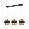 Nowoczesna Lampa Wisząca Dekoracyjne Abażury BANS PND-27467-3-BK-GD ITALUX
