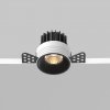 Czarna Oprawka Wpuszczana Downlight Round Maytoni DL058-7W3K-TRS-B