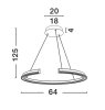 Lampa wisząca srebrny okrąg ORINOCO LE44530 Luces Exlusivas