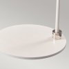 Abażurowa Retro Lampa stołowa Balance z Tkaniny Biała / Polerowany nikiel sypialniana do salonu